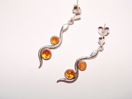 Cercei- argint 925 cu chilimbar