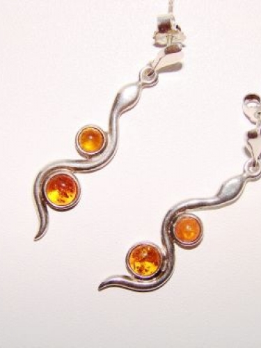 Cercei- argint 925 cu chilimbar