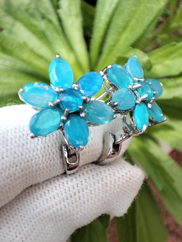 925 CERCEI ARGINT CU OPAL