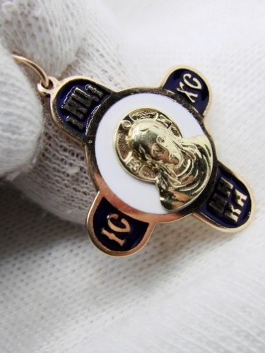 Pandantiv aur 14k cruce cruciulita aur ortodoxa ortodox Ucraina