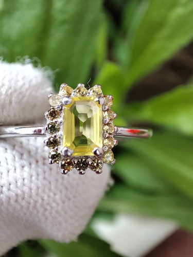 925 Inel argint cu safir masura 15