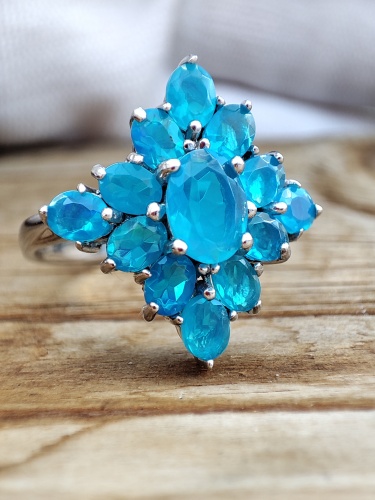 925 Inel argint cu opal masura 16