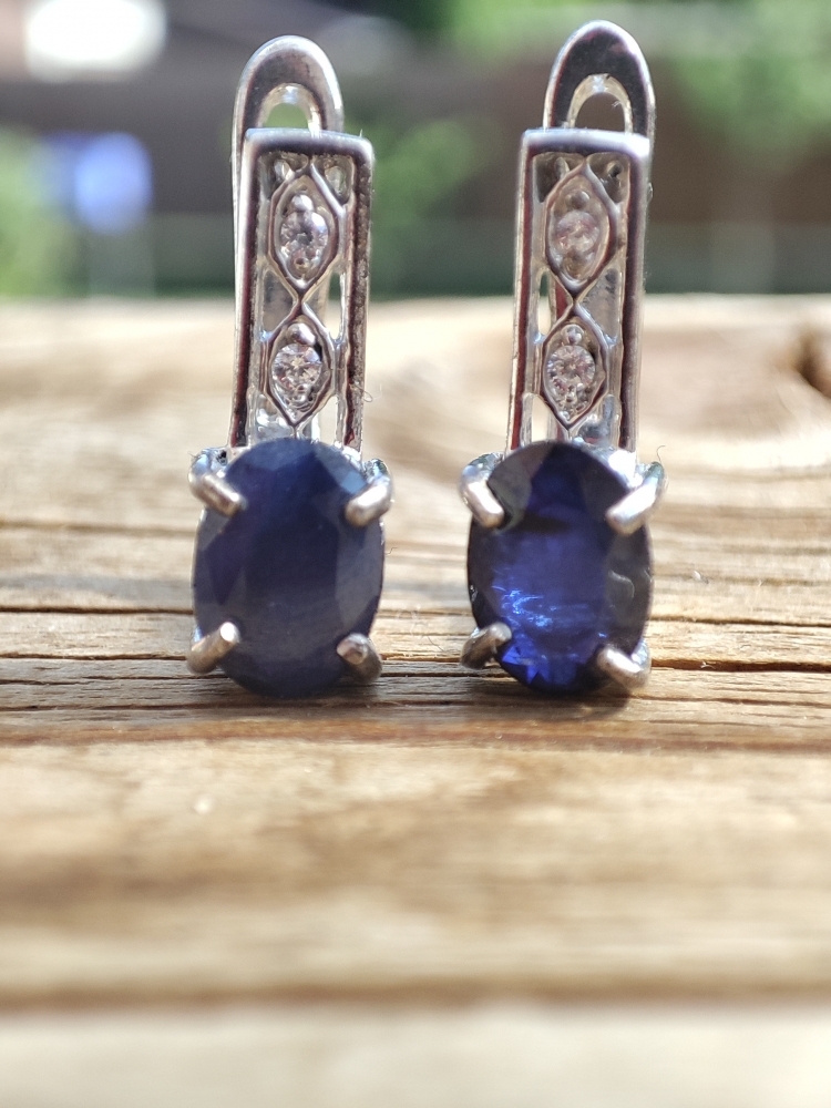 925 Cercei argint cu safir (35)