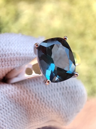 925 Inel argint cu topaz london blue masura 20