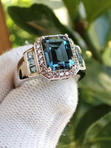 925 Inel argint cu topaz masura 13