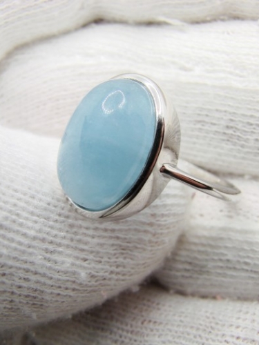 925 inel argint cu aquamarin masura 16