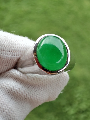 925 Inel Argint Cu Jad Masura 13