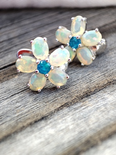 925 Cercei argint cu opal