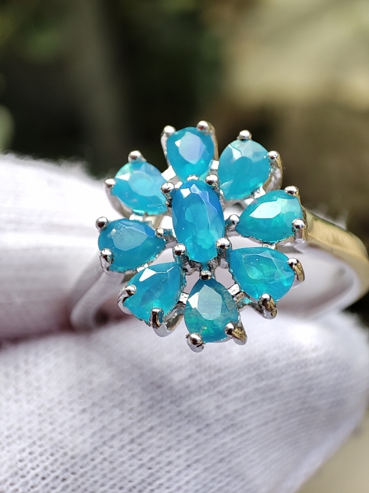 925 Inel argint cu opal masura 17