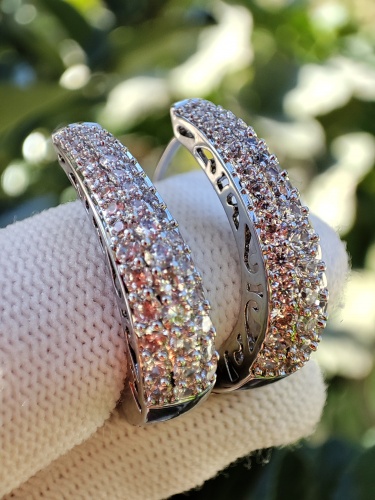 925 Cercei argint cu cristale