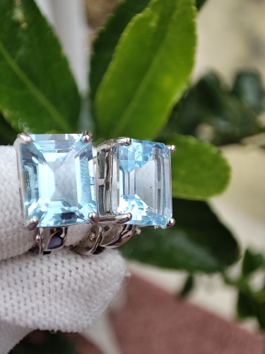 925 Cercei argint cu topaz