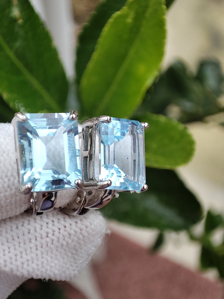 925 Cercei argint cu topaz