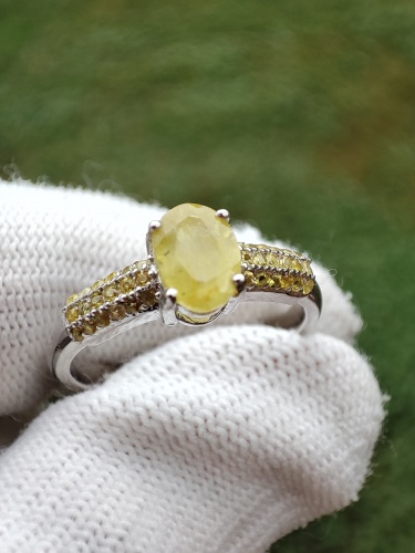 925 Inel argint cu safir masura 16