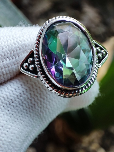 925 Inel argint cu quartz mistic masura 16