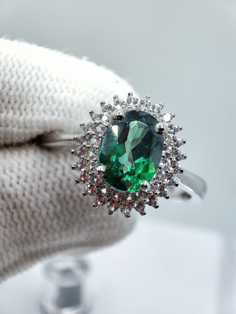 925 Inel argint cu topaz masura 17