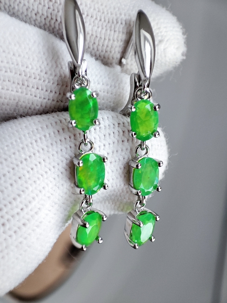925 cercei argint cu opal