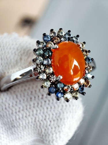 925 Inel argint cu opal masura 20