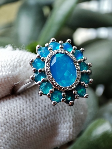 925 Inel argint cu opal masura 14