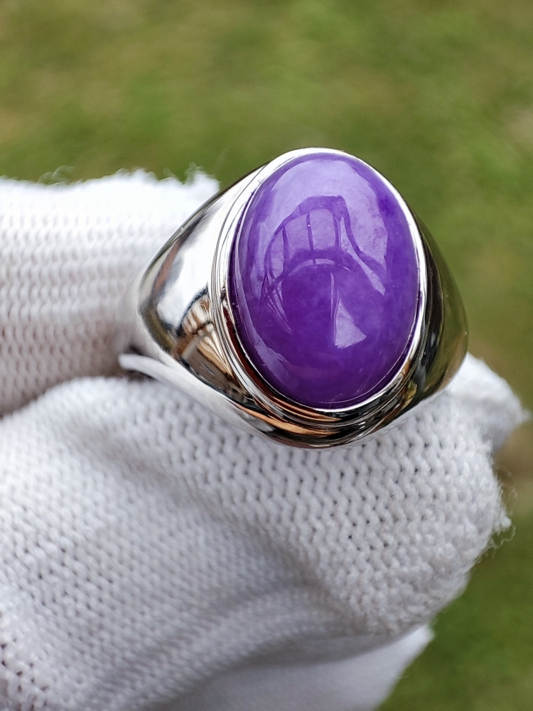 925 Inel argint cu jad masura 14