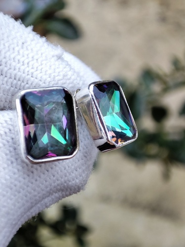 925 Cercei argint cu quartz mystic mistic