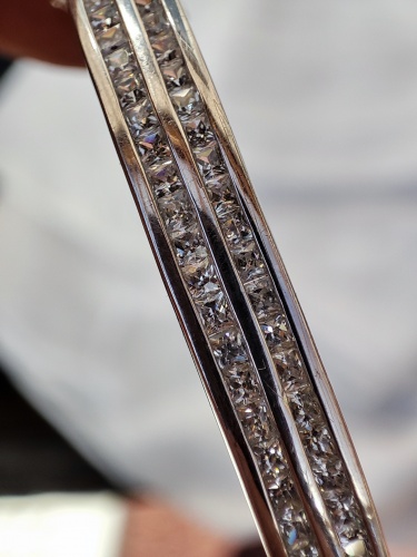 925 Bratara argint tip catusa cu cristal de stanca