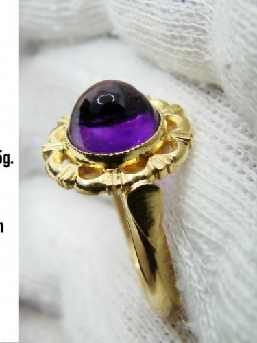 Inel aur 14k 18k 20k cu ametist amethyst unicat asia