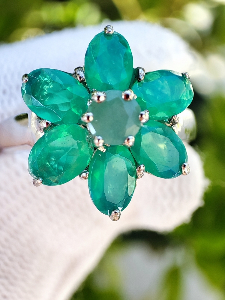 925 Inel argint cu opal masura 14