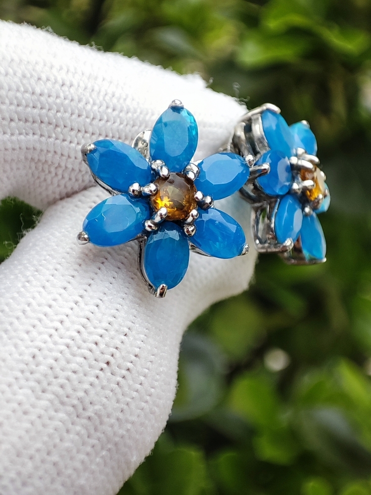925 cercei argint cu opal