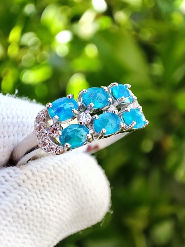 925 Inel argint cu opal masura 17