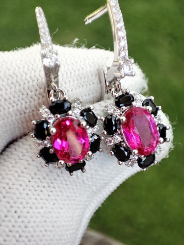 925 cercei argint cu topaz