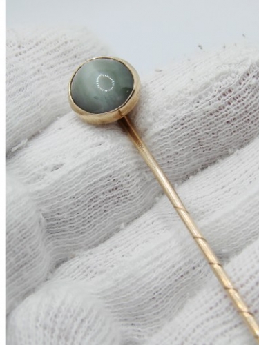 Pin aur 14k crisoberil chrysoberyl alexandrit natural