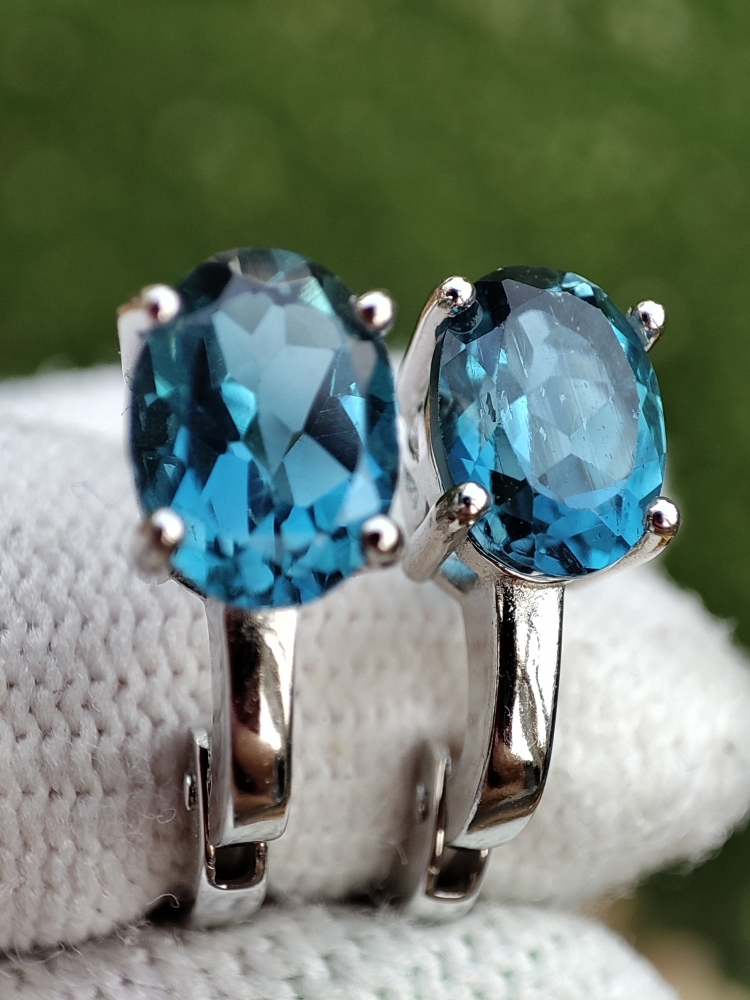 925 Cercei Argint Cu Topaz
