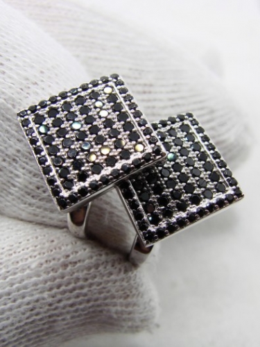 925 CERCEI CU SPINEL NEGRU(35)