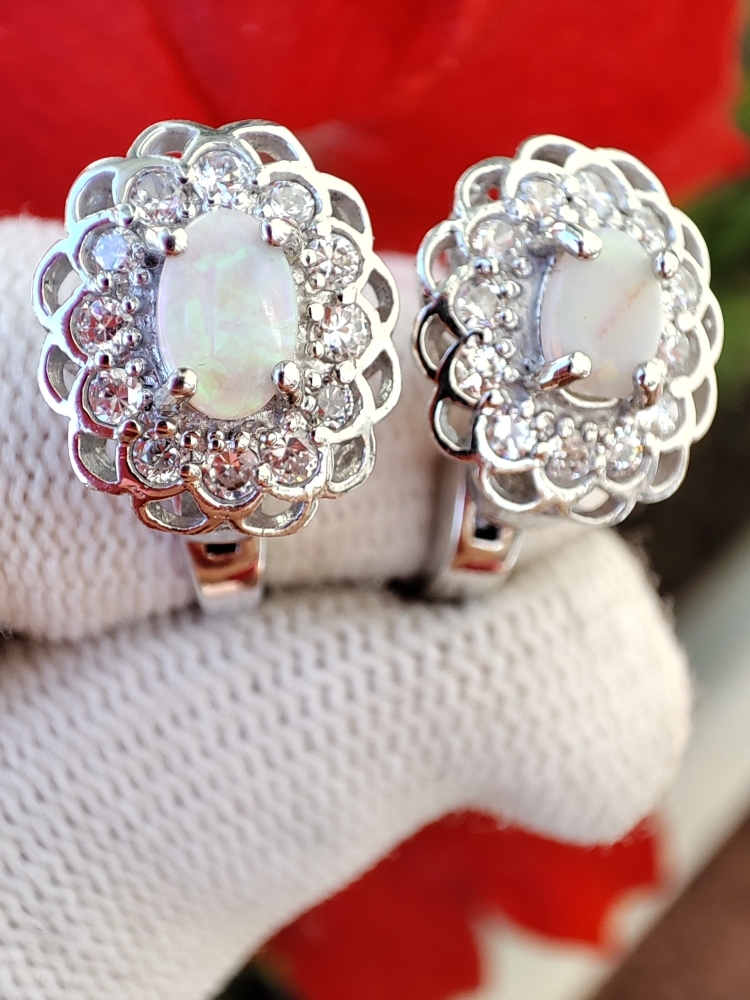925 cercei cu opal si cubic zirconia(40)