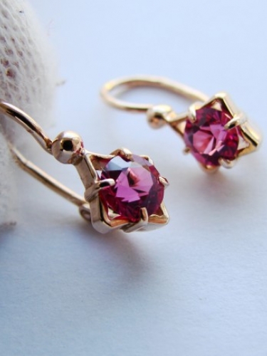 Cercei aur retro 14k 583 rusesti rusia rubelit