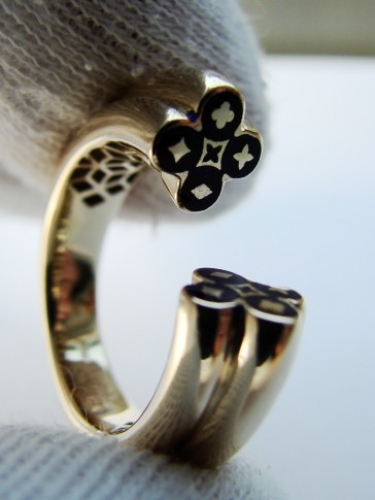 Inel aur 14k email cetas istanbul unicat
