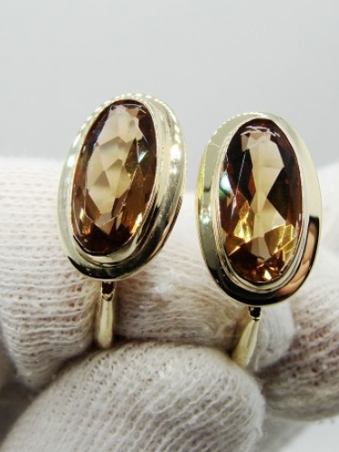 Cercei aur 14k cu sultanit zultanit diaspor natural