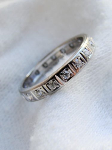 Inel aur 18k cu diamante eternity full memory unicat traditional