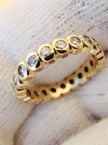 Inel aur 18k cu diamante Eternity Memory Diamant natural