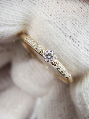 Inel aur 14k de logodna cu Diamant diamante naturale Canada