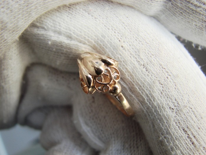 Retro Inel aur 14k rusia rusesc