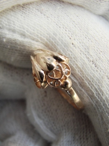 Retro Inel aur 14k rusia rusesc