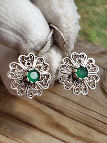 925 Set Argint cu Aventurin verde rolex  (65)