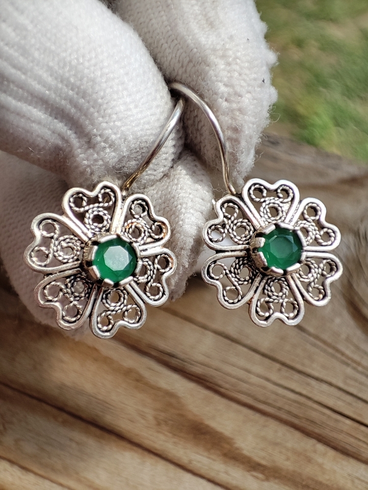 925 Set Argint cu Aventurin verde rolex  (65)