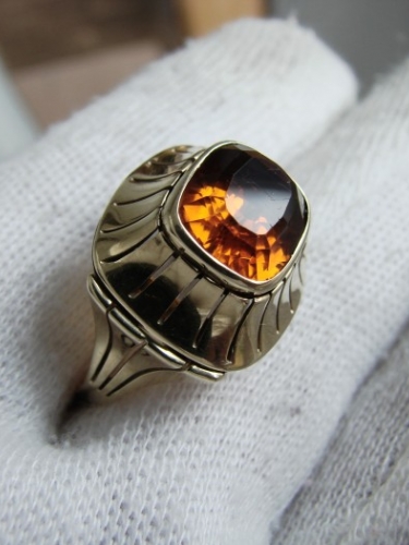 Special inel aur 14k cu citrin unicat