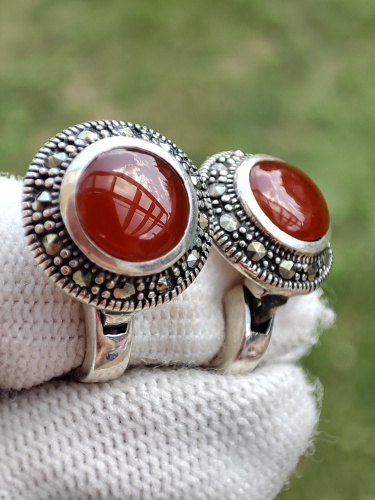 925 Set Argint  cu Carneol (45)