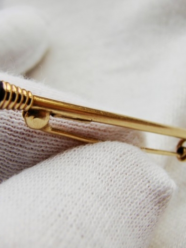 Brosa aur 14k baston brooch lapis lazuli ac de par din aur