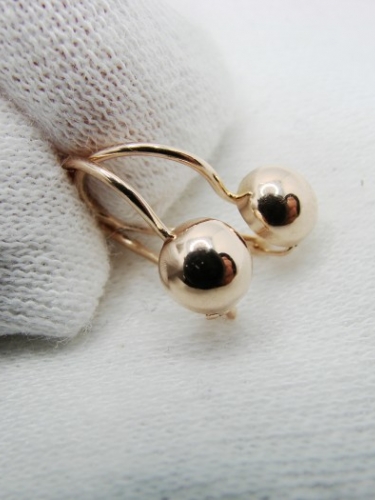 Cercei aur retro 14k rusesti rusia bobite cosulet aur rusesc copii fetite unicat