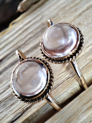 Cercei aur 14k cu Quart Cuart alb transparent Austria unicat