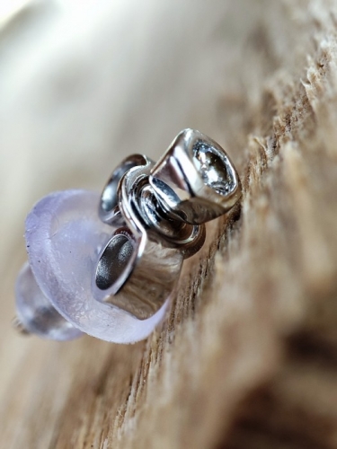 Cercel piercing aur alb 14k cu diamant cercei piercing cu fluturas sau Nas din aur alb